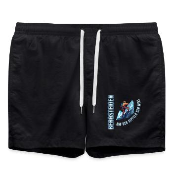 Auf den Gipfeln der Welt - Badeshorts - Schwarz - Vorne - AI Model Male 185 light (185cm)