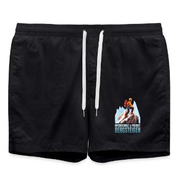 Naturgewalt Freiheit - Badeshorts - Schwarz - Vorne - AI Model Male 185 light (185cm)
