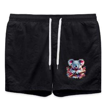 Koala - Swim Trunks - black - Front - AI Model Male 185 light (185cm)