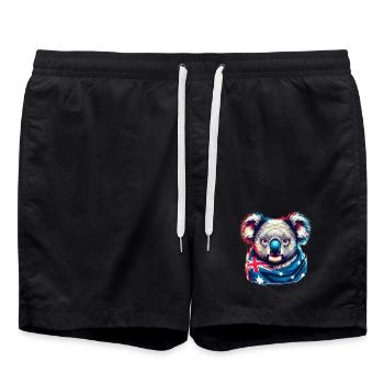 Koala - Swim Trunks - black - Front - AI Model Male 185 light (185cm)