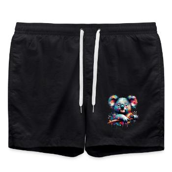 Koala - Badeshorts - Schwarz - Vorne - AI Model Male 185 light (185cm)