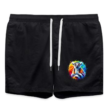 Lémurien - Short de bain - noir - Devant - AI Model Male 185 light (185cm)