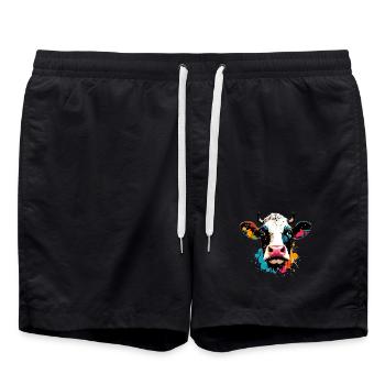 Vache - Short de bain - noir - Devant - AI Model Male 185 light (185cm)