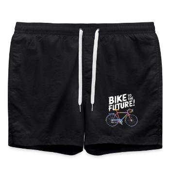 Futuristic Bicycle Design - Swim Trunks - black - Front - AI Model Male 185 light (185cm)