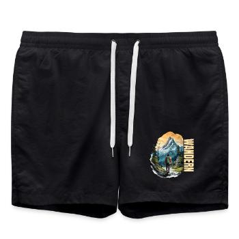 Wandern - Badeshorts - Schwarz - Vorne - AI Model Male 185 light (185cm)