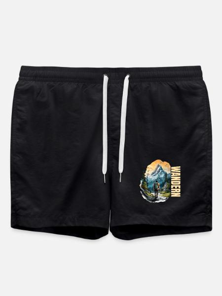 Wandern - Badeshorts - Schwarz