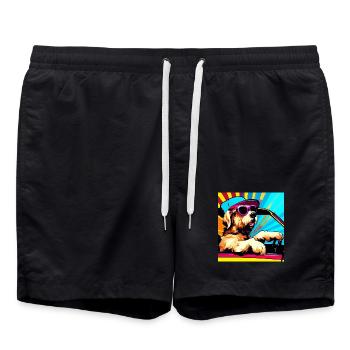 Dog - Swim Trunks - black - Front - AI Model Male 185 light (185cm)