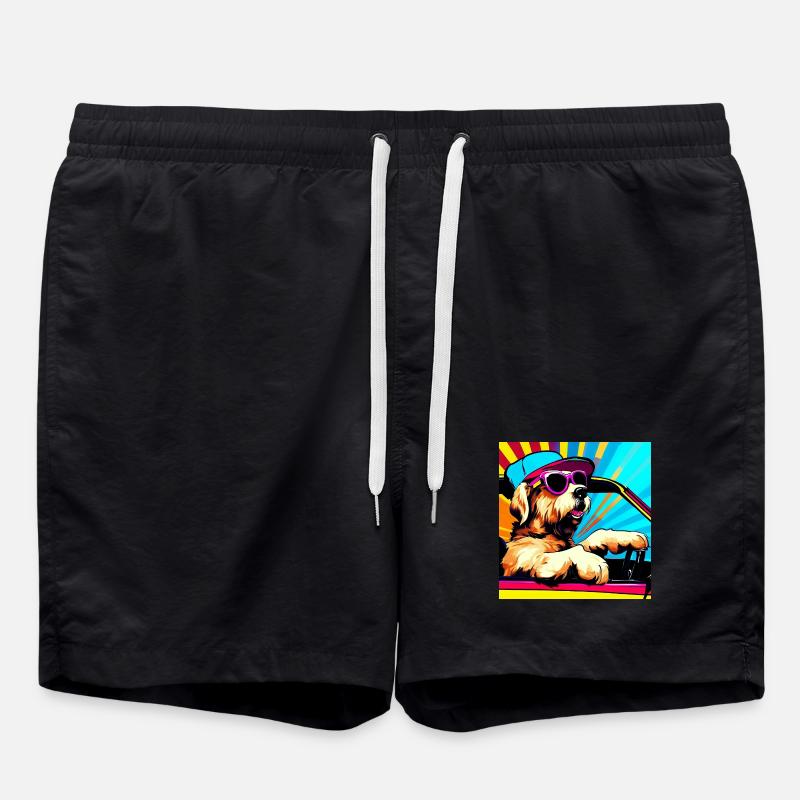 Hund - Badeshorts - Schwarz