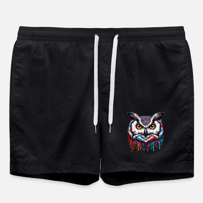 Owl - Swim Trunks - black