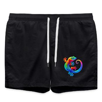 Gecko - Short de bain - noir - Devant - AI Model Male 185 light (185cm)