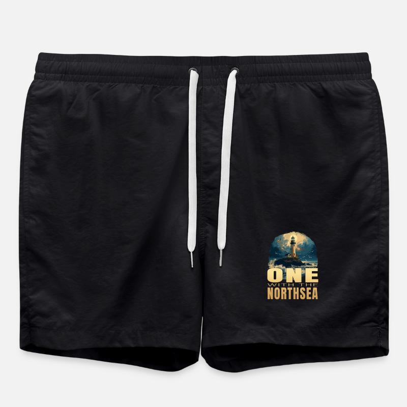 One withe the Northsea - Badeshorts - Schwarz