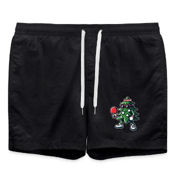 Tennis de table Arbre de Noël Costume Arbre de Noël - Short de bain - noir - Devant - AI Model Male 185 light (185cm)