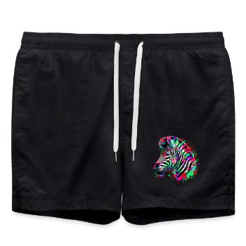 Zèbre - Short de bain - noir - Devant - AI Model Male 185 light (185cm)