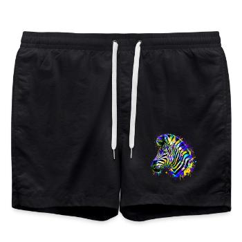 Zèbre - Short de bain - noir - Devant - AI Model Male 185 light (185cm)