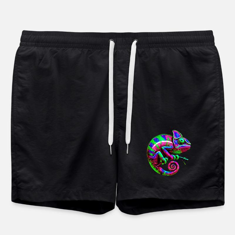 Chamäleon - Badeshorts - Schwarz