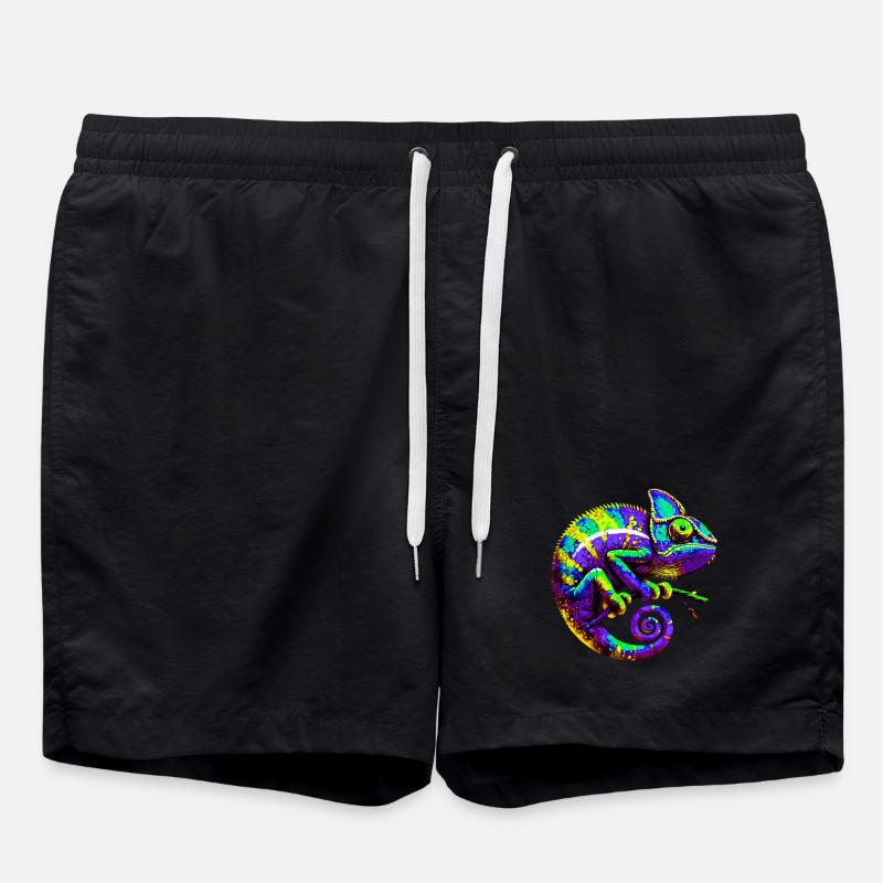 Chamäleon - Badeshorts - Schwarz
