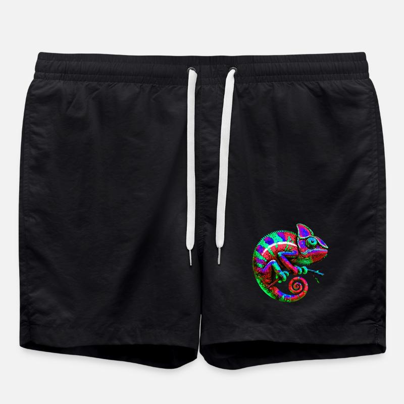 Chamäleon - Badeshorts - Schwarz