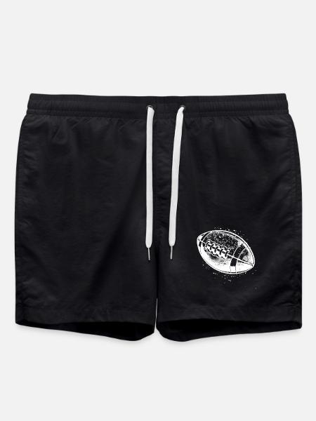 American Football Ball - Swim Trunks - black