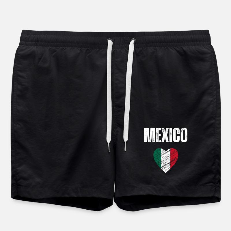 J’aime le Mexique, drapeau du Mexique - Short de bain - noir