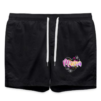Mama - Badeshorts - Schwarz - Vorne - AI Model Male 185 light (185cm)