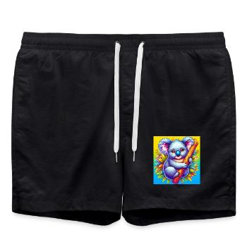 Koala - Swim Trunks - black - Front - AI Model Male 185 light (185cm)