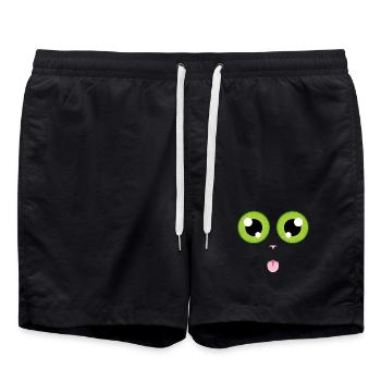 La langue de chat - Short de bain - noir - Devant - AI Model Male 185 light (185cm)