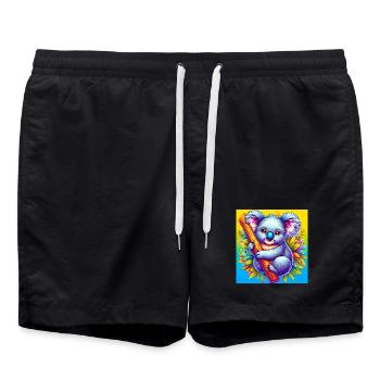 Koala - Short de bain - noir - Devant - AI Model Male 185 light (185cm)