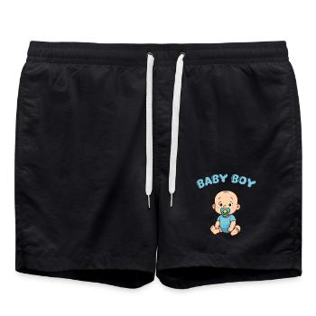 Imprimé Bébé Garçon Mignon - Short de bain - noir - Devant - AI Model Male 185 light (185cm)