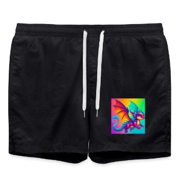 dragon - Short de bain - noir - Devant - AI Model Male 185 light (185cm)