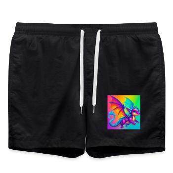 dragon - Short de bain - noir - Devant - AI Model Male 185 light (185cm)