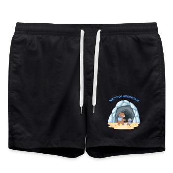 Famille d’ours - Short de bain - noir - Devant - AI Model Male 185 light (185cm)