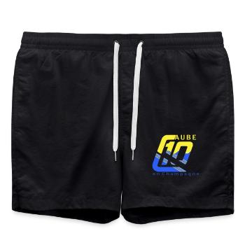 Logo 10 Aube - Short de bain - noir - Devant - AI Model Male 185 light (185cm)