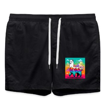 Alpaca - Swim Trunks - black - Front - AI Model Male 185 light (185cm)