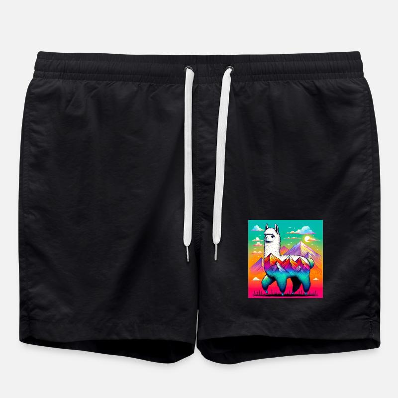 Alpaka - Badeshorts - Schwarz