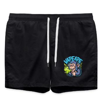 Vapeape Lustiger Affe Grafik - Badeshorts - Schwarz - Vorne - AI Model Male 185 light (185cm)
