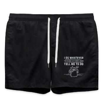 I_do_Anything_for_Wife_12 - Swim Trunks - black - Front - AI Model Male 185 light (185cm)