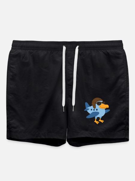 Ein Supervogelflugzeug - Badeshorts - Schwarz