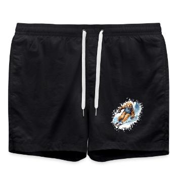 Golden Retriever Chien Ski Ski - Short de bain - noir - Devant - AI Model Male 185 light (185cm)