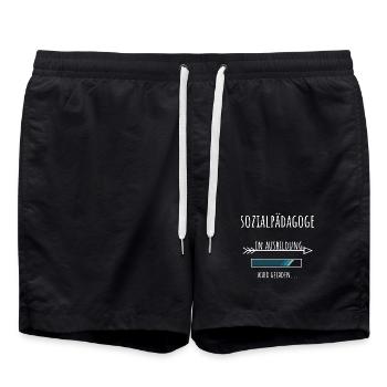Pédagogie sociale Études Profession Pédagogue social - Short de bain - noir - Devant - AI Model Male 185 light (185cm)