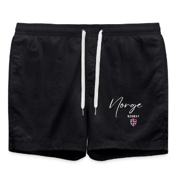 Norwegischer Stolz, norwegisches Erbe - Badeshorts - Schwarz - Vorne - AI Model Male 185 light (185cm)