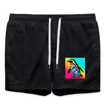 pingouin - Short de bain - noir - Devant - AI Model Male 185 light (185cm)