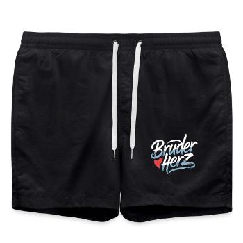 Frère Coeur Frères Grand Bro Disant Petit Frère - Short de bain - noir - Devant - AI Model Male 185 light (185cm)