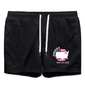 Nouvelle-Orléans - Short de bain - noir - Devant - AI Model Male 185 light (185cm)