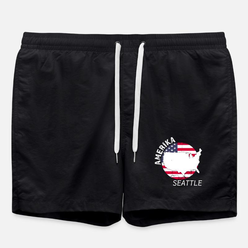 Seattle - Swim Trunks - black