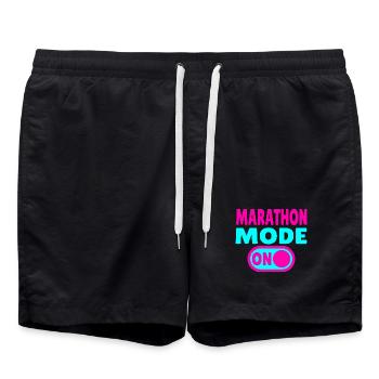 Mode marathon activé – Courir avec passion - Short de bain - noir - Devant - AI Model Male 185 light (185cm)