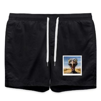 Bouquet hurlant dans le désert - Short de bain - noir - Devant - AI Model Male 185 light (185cm)