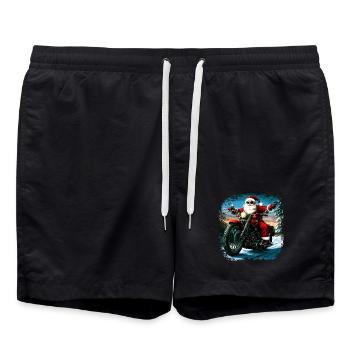 Motards Noël - Short de bain - noir - Devant - AI Model Male 185 light (185cm)