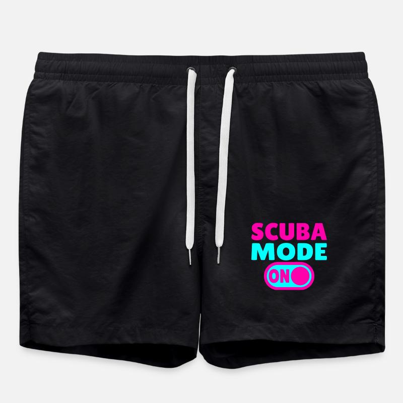 Scuba Mode ON - Diver - Swim Trunks - black