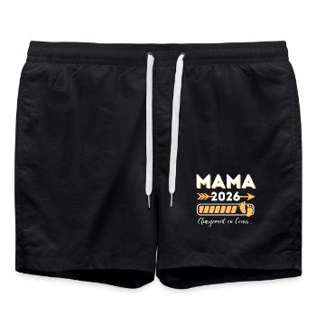 Mama 2026 Chargement Style Moderne - Short de bain - noir - Devant - AI Model Male 185 light (185cm)