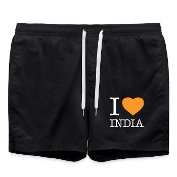 J’adore India Indien - Short de bain - noir - Devant - AI Model Male 185 light (185cm)